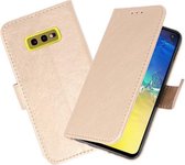 Hoesje Geschikt voor Samsung Galaxy S10e - Book Case Telefoonhoesje - Kaarthouder Portemonnee Hoesje - Wallet Cases - Goud