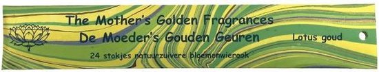 Wierook Lotus Goud - De Moeders Gouden Geuren - 24 lange stokjes Natuurzuivere Bloemenwierook
