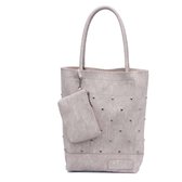 Zebra Trends Natural Bag Kartel - Linnen met Studs - Stone