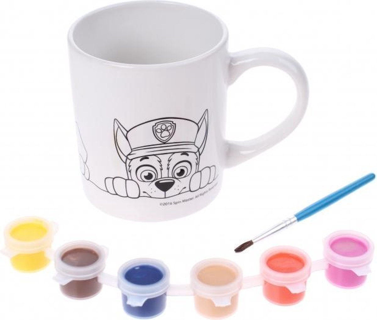 PAW Patrol speelgoed Totum Inkleur beker mok beschilderen - knutselen keramiek incl. verf en penseel creatief speelgoed cadeau jongens en meisjes — afbeelding 11