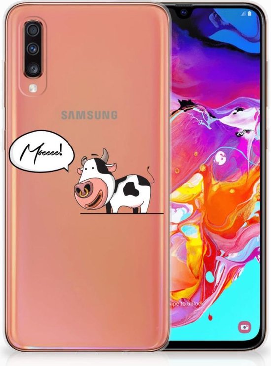 Samsung Galaxy A70 Telefoonhoesje met Naam Cow