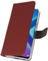 Booktype Telefoonhoesjes - Bookcase Hoesje - Wallet Case -  Geschikt voor Huawei Honor 8X - Bruin