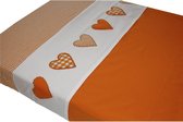 Taftan Hartjes - Wieglakentje 100x80 cm - Oranje