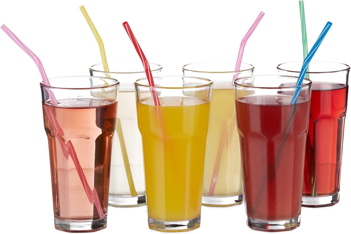 waterglazen - set van 6 stuks - 300 ml - vaatwasserbestendig - horeca - kristalglas - transparant