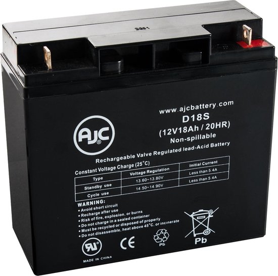 AJC® battery compatibel met APC Smart-UPS 1000 XL (SU1000XL) 12V 18Ah UPS...  | bol.com