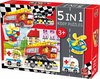 foto van Kiddy Kinderpuzzel Auto's - 5 in 1 Puzzel