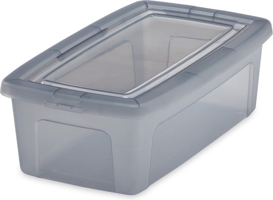 IRIS Clearbox Opbergbox - 5L - Kunststof - Transparant grijs - 3 stuks
