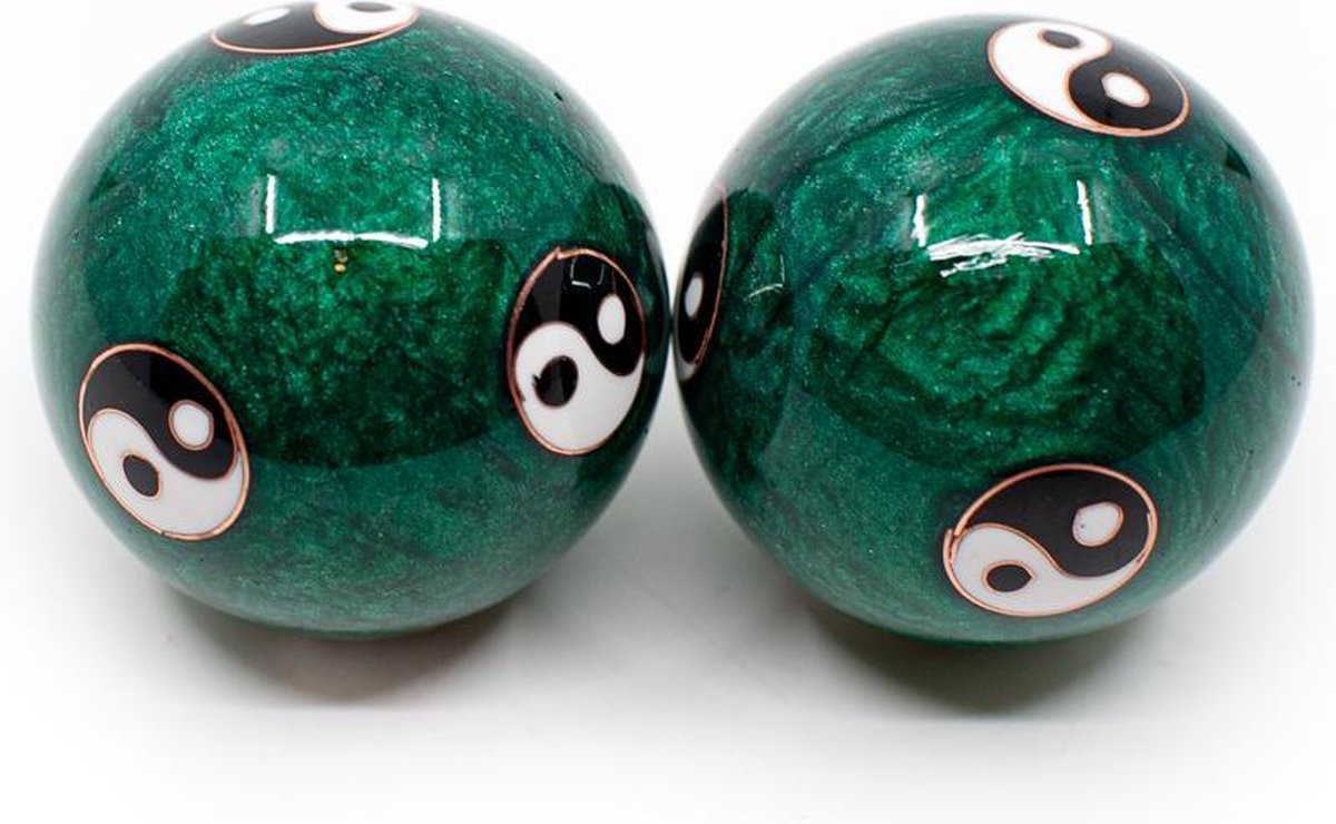Meridiaan Kogels Yin Yang Groot Groen | bol.com