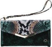 Mobilize Velvet Clutch Apple iPhone 11 Hoesje Green Snake