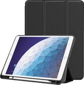 Cazy Geschikt voor Apple iPad Air 3 2019 hoes - Smart Tri-Fold Tablet Book Case Cover met Penhouder - Zwart