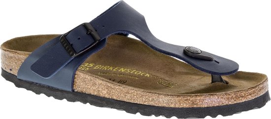 Birkenstock Gizeh Narrow Slipper kinderen Slippers - Maat 37 - Unisex - blauw/bruin