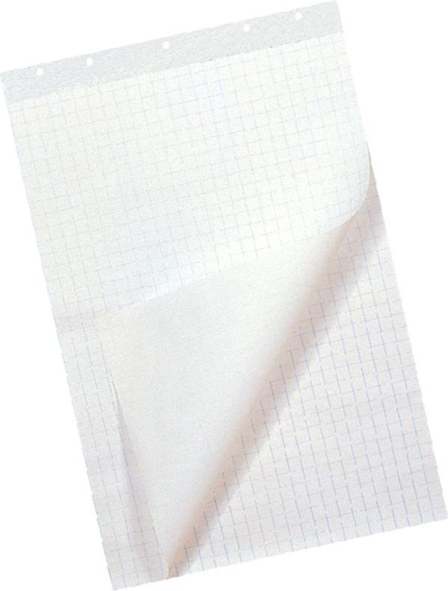 Flipoverpapier 65x100cm, 50 vellen, Blanco Ruit - Office-Deals