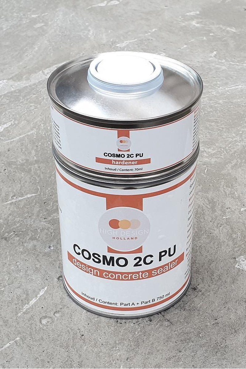 COSMO 2C PU sealer voor design beton zoals betonnen aanrechtbladen, tafels en wasbakken