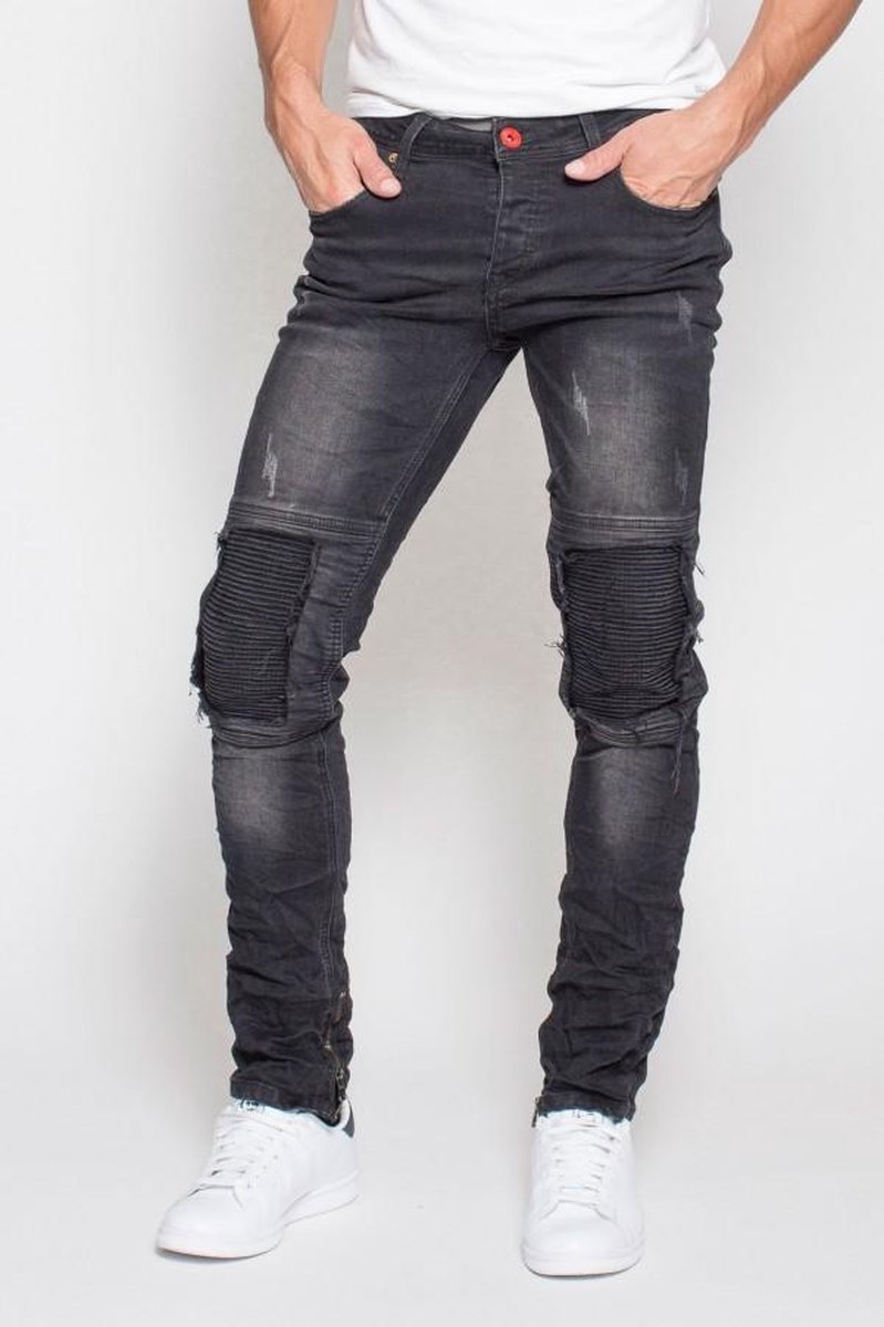 Mezaguz Heren Waggy Jeans Black Slimfit W30XL34