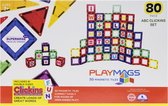 Playmags 3D Magnetische Tegels ABC Set - 80 Delige Bouwset