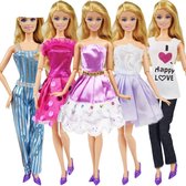 Modepoppen kleertjes set - Jurkjes, broeken, shirts - past op Barbie