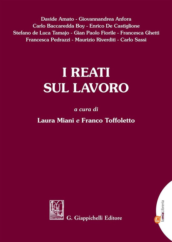 I reati sul lavoro - cover
