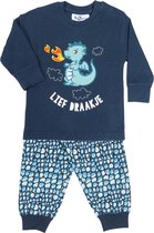 Fun2wear - kleuter / kinder - pyjama - Lief draakje - Dress Blue - maat 122/128