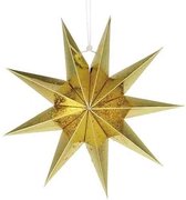 Kerst ster van stevig papier - Kerstster versiering - Decoratie voor Kerstmis - Ster medium (30cm) - Goudkleurig