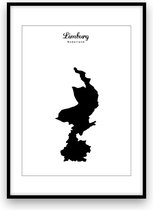Limburg provincieposter - Zwart-wit