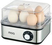 MOA Elektrische eierkoker voor 8 eieren - Met timer - RVS behuizing
