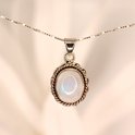 Natuursieraad - 925 sterling zilver maansteen ketting- luxe edelsteen sieraad - handgemaakt Natuursieraad - 925 sterling zilver maansteen ketting- luxe edelsteen sieraad - handgemaakt