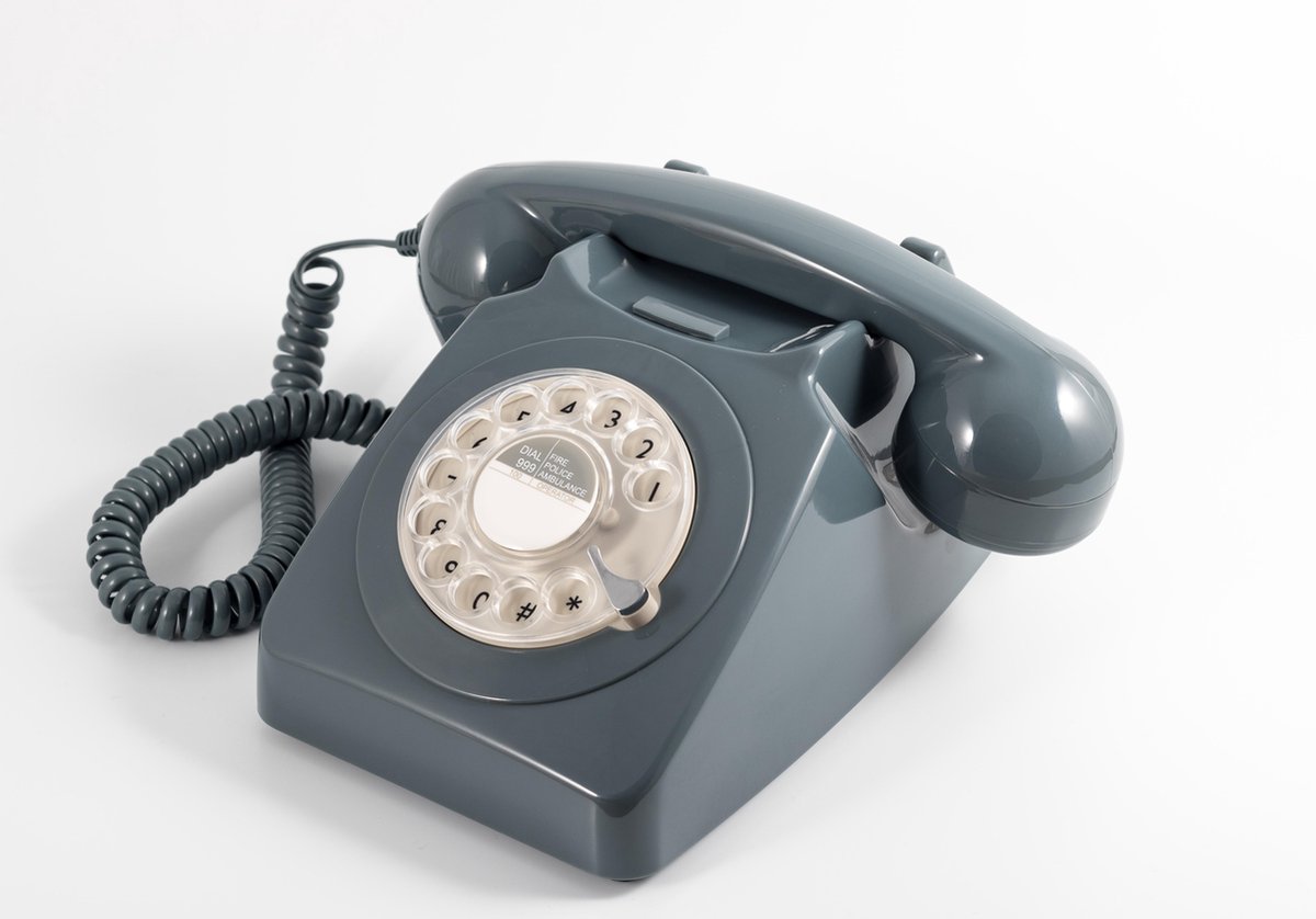 Téléphone Fixe Rétro Bouton De Recomposition Style Années 1960