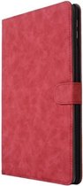 GadgetBay Vintage Kunstlederen iPad 2017 2018 Hoes - Rood Portemonnee