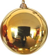 Kerstbal 15 cm goud glans per stuk