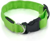 Halsband voor hond met led verlichting - groen - maat S (34-41 cm) - lichtgevende hondenhalsband