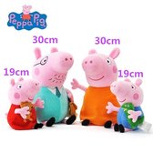 Peppa Pig knuffels pakket, hele familie inclusief George en Peppa, 19 en 30 cm