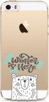 Apple Iphone 5 / 5S / SE2016 transparant siliconen hoesje - Winter is here