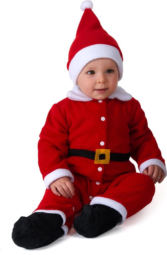 Déguisement de père Noël classique blanc et rouge pour bébé