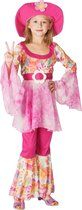 LUCIDA - Roze hippie kostuum voor meisjes - M 122/128 (7-9 jaar)