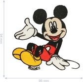 Strijk Embleem Mickey Mouse Zittend