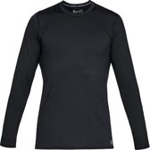 Under Armour Coldgear Fitted Crew Heren Sporttrui - Maat M - Black/Steel