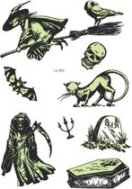 Halloween Nep Tattoo - Glow in the Dark - Grim Reaper