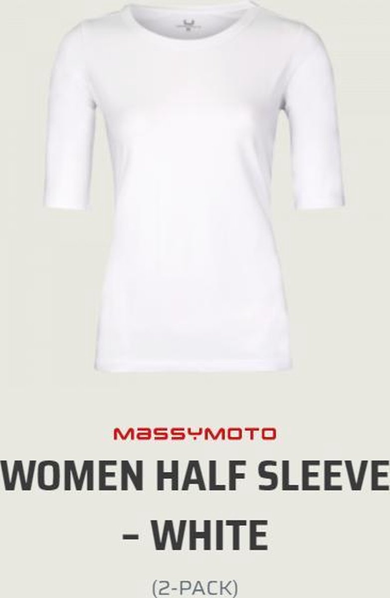 Coco halfsleeve - Anti zweet lucht T-Shirt (2 stuks) Wit- XL - Massymoto |  bol.com