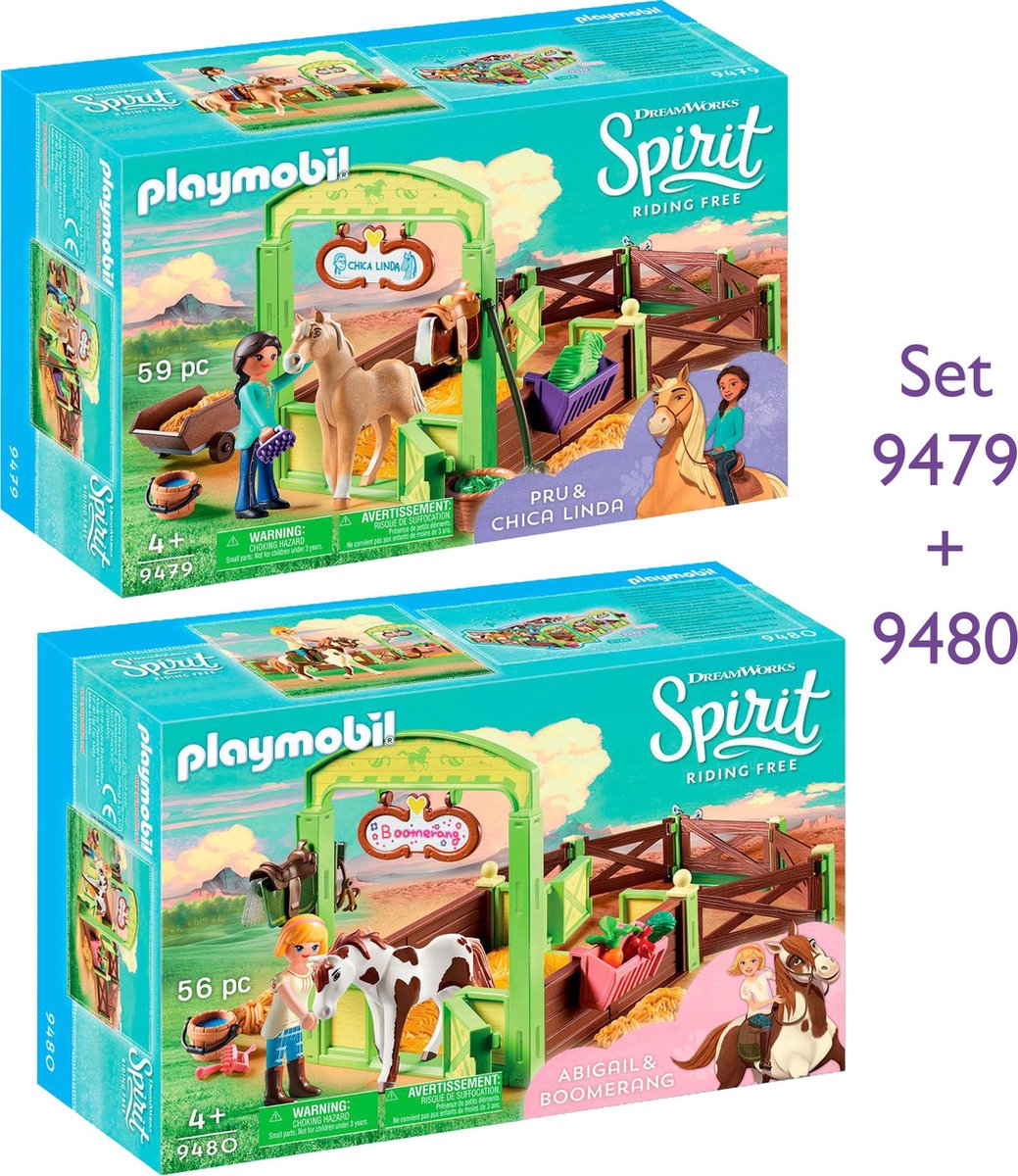 Playmobil Spirit set 9479 + 9480 (Abigail & Boomerang + Pru & Chica Linda |  bol.com