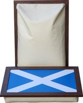 L-line by Jis Laptray, Schoottafel, Schootkussen, Laptoptafel, Dienblad met kussen Schotse Vlag - Andrew's Cross - 32,5x43 cm