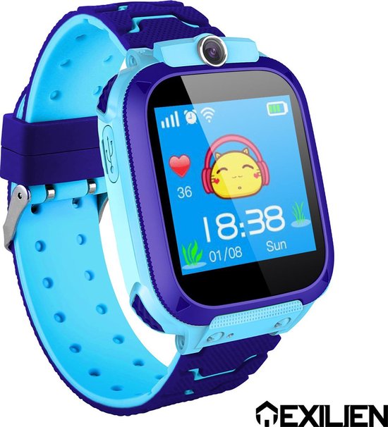Exilien - Kinder Smartwatch - SOS bel en sms functie - Blauw | bol.com