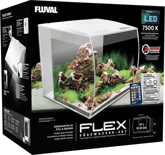Fluval Flex Aquarium Compleet 57L Wit | bol.com