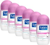 Sanex Deodorant roller Dermo invisible - 6 x 50 ml