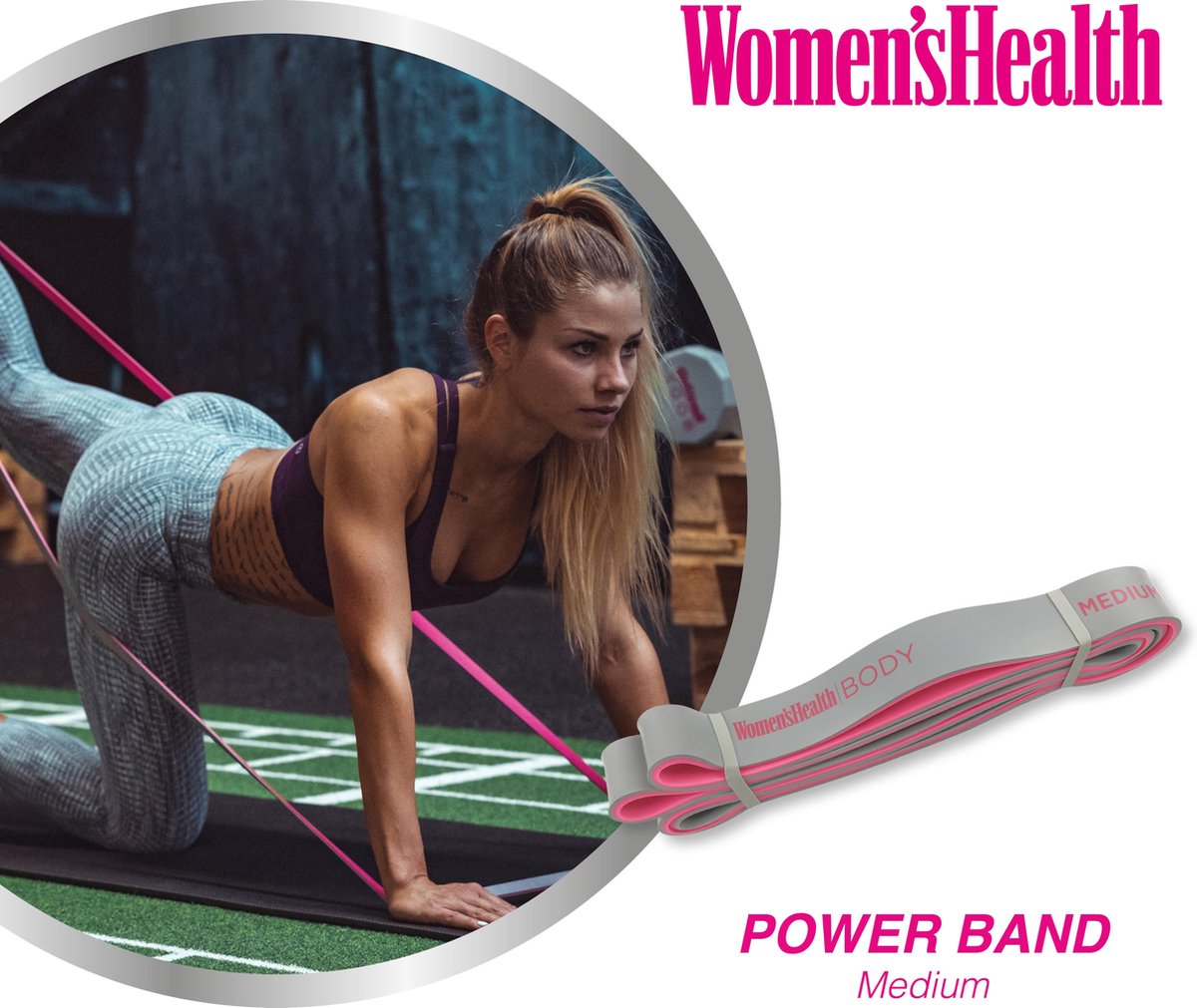 Women's Health Power Bands Medium - weerstandsband – medium - fitnessaccessoires - Home Fitness