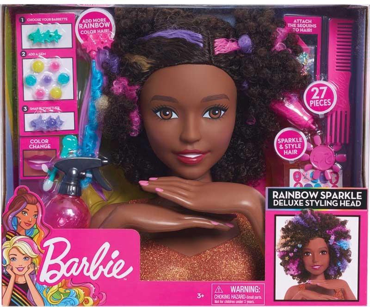 bol.com | Barbie kaphoofd Afro kapsel - Uitgebreide set van hoge kwaliteit