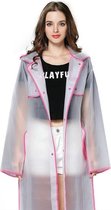 Roze Regenjas maat L  - Regenjas dames – Regenjassen – Waterdicht – Transparant - Poncho