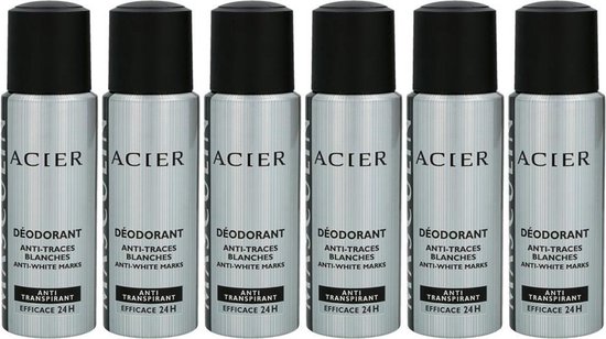 Déodorant spray Bourjois Acier Masculin - 6 x 200 ml | bol.com