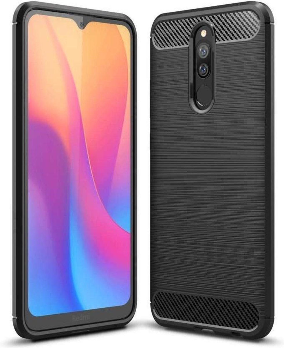 Rugged TPU Xiaomi Redmi 8 / 8A Hoesje - Zwart
