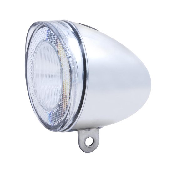Fiets Koplamp Spanninga Swingo XB LED met reflector incl. batterijen - chroom