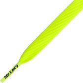 Mr. Lacy - schoenveters - Flatties Plat - Neon Lime Yellow - Geel - veterlengte 130 cm